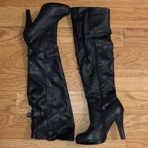 Above the knee boot heels sz 8